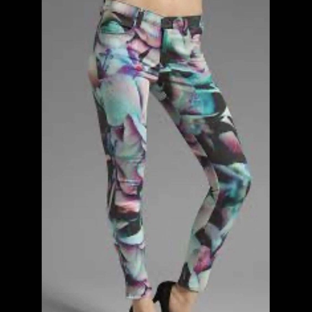 J Brand Super Skinny Jeans‎ Womens 29 Hydra Print Floral Multicolor Flirty Girly